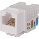 Вставка Keystone WRline WR-KJ-RJ45-C5E-90 Jack RJ-45, 90 градусов, категория 5e, неэкранированная, заделка тип 110, цвет белый 505212 (артикул 26746730) – фото 1