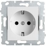Одинарная розетка Vesta Electric roma с заземлением без рамки FRZ00010004BEL (артикул 24347133) – фото 1