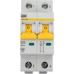 Автоматический выключатель IEK ВА47-60M 2Р 25А 6кА D MVA31-2-025-D (артикул 21318634) – фото 1