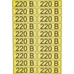Наклейка знак электробезопасности 220В REXANT 15x50 мм 100 шт 56-0007-1 (артикул 21735946) – фото 1