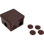 Распаячная коробка IEK км 80x80x50мм о/к ip54 7 вв. дуб UKO31-080-080-050-K24-54 (артикул 26721098) – фото 1