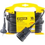 Удлинитель на рамке Stayer MF 207, 10 м, 2200 Вт, 1 гнездо, ПВС 2х0,75 мм2, 55014-10_z01 (артикул 15595558) – фото 1
