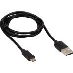 Кабель USB - micro USB REXANT черный металлическая оплетка 1 м 18-4241 (артикул 21956386) – фото 1