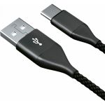 Дата-кабель AKAI Type C, 1м, 2,1А, нейлон, черный CE-464B (артикул 21357454) – фото 1