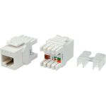 Вставка Hyperline KJ8-8P8C-C6-180-WH Keystone Jack RJ-45 8P8C, категория 6, тип 180 градусов 426189 (артикул 16522493) – фото 1