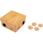 Распаячная коробка IEK км 100x100x50мм о/к ip54 8 вв. сосна UKO31-100-100-050-K34-54 (артикул 26721200) – фото 1