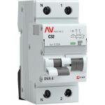 Дифференциальный автомат EKF AVERES DVA-6, 1P+N, 32А, 30мА, 6кА SQrcbo6-1pn-32C-30-a-av (артикул 16209498) – фото 1