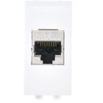 Компьютерная розетка DKC СП Brava 1 модуль RJ45 CAT.5E экран белая 76457B (артикул 18124441) – фото 1