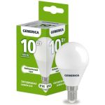 Светодиодная лампа GENERICA G45 шар 10Вт 230В 4000К E14 LL-G45-10-230-40-E14-G (артикул 25127925) – фото 1