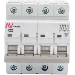 Автоматический выключатель EKF AVERES AV-6, 4P, 25A, C, 6kA, SQ mcb6-4-25C-av (артикул 16040736) – фото 1