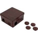 Распаячная коробка IEK км 100x100x50мм о/к ip54 8 вв. дуб UKO31-100-100-050-K24-54 (артикул 26721110) – фото 1