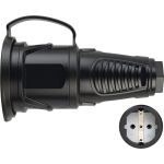 Розетка кабельная PCE 16A 220V 2P+E IP54 корпус крышка черный, маркер черный 2511-ss (артикул 16230201) – фото 1