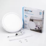 Светодиодный накладной светильник ФОТОН круглый CLO-18W4200K-R 24728 (артикул 21380290) – фото 1
