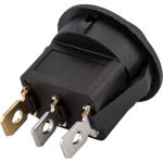 Круглая клавиша Nord-Yada 12V 20А черная с синей LED подсветкой (3контакта) ON-OFF (2шт в упаковке) 905477 (артикул 19805896) – фото 1