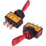 Однополюсный тумблер Nord-Yada 12V 20А с красной подсветкой (3контакта) ON-OFF 905520 (артикул 19812862) – фото 1