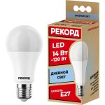 Светодиодная лампа РЕКОРД LED A60 14W E27 4000K 24369 (артикул 19895236) – фото 1