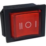 Клавиша Nord-Yada 250V 16А красная с подсветкой (6 контактов) ON-ON 905456 (артикул 19805950) – фото 1