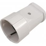 Разборная розетка General Lighting Systems GRV-S-16-R-G-W-IP20 16А круглая, с/з белая IP20 Рас. 470502 (артикул 21533782) – фото 1