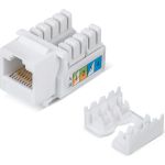 Вставка Keystone Cabeus Jack RJ-45, категория 6, заделка тип 110, белая KJ-RJ45-Cat.6-90 (артикул 26008727) – фото 1