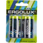 Батарейка Ergolux 1.5В, LR20, Alkaline, BL-2 11752 (артикул 16462460) – фото 1
