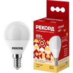 Светодиодная лампа РЕКОРД LED P45-U 8W Е14 3000К 25042 (артикул 24610311) – фото 1