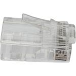 Коннектор NETLAN RJ45/8P8C, Кат.5e, 3мкд, универсальный, под 0,47-0,51мм, неэкранированный, 100 шт. EC-UP8P8C-5E-003-TR-100 (артикул 23313627) – фото 1