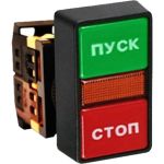 Прямоугольная кнопка EKF AS-22N PROxima "Пуск-Стоп" 24В NO+NC SQpbn-as-rec-24 (артикул 16135398) – фото 1