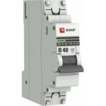 Автоматический выключатель EKF 1P, 40А, 4,5kA, ВА 47-63, PROxima SQ mcb4763-1-40B-pro (артикул 16126424) – фото 1