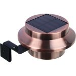 Фонарь на солнечной батарее INBLOOM медный, d12x6см, 3LED*белый, 1x1.2V NI-MH АА 600 mAh, металл 475-310 (артикул 26611724) – фото 1