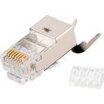 Коннектор NIKOMAX RJ45/8P8C, Кат.6, 50мкд, 100шт. NMC-RJ88RZ50SE3-T-100 (артикул 21739870) – фото 1
