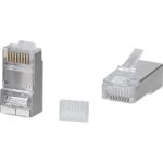 Экранированный коннектор RJ-45 под витую пару Cabeus категория 6/7, для многожильного кабеля, для проводников с толщиной по изоляции до 1,05 мм, 100 шт 8P8C-SH-C6-TWP (артикул 26008703) – фото 1