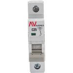 Автоматический выключатель EKF AVERES AV-6, 1P, 25A, C, 6kA, SQ mcb6-1-25C-av (артикул 16040701) – фото 1