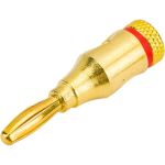 Разъем BANANA штекер Pro Legend металл на кабель диаметром до 10.0мм, Gold, PL2236 (артикул 24607251) – фото 1