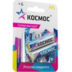 Алкалиновые элементы питания КОСМОС LR6 6 шт. на блистере, KOCLR6BL6 (артикул 23916543) – фото 1