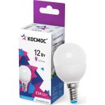 Светодиодная лампа КОСМОС LED 12Вт Шар 220В E14 6500К LkeLED12wGL45E1465 (артикул 26660252) – фото 1