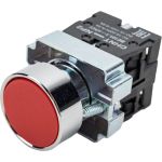 Кнопка управления CHINT NP2-BA45 без подсветки красная 1НЗ +1НО IP40 573764 (артикул 22815249) – фото 1