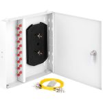 Настенный оптический кросс NIKOMAX укомплектованный на 16 портов FC/UPC, SM 9/125 OS2, NMF-WP16FCUS2-IP-ES-GY (артикул 16411256) – фото 1