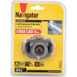 Фонарь Navigator, NPT-H06-3AAA, налобный, CREE, 1LEDx5Вт, 3 режима, фокус 94913 (артикул 16287711) – фото 1