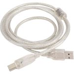 Кабель Cablexpert USB 2.0 Pro AM/BM 2м, экран прозрачный CCF-USB2-AMBM-TR-2M (артикул 16205169) – фото 1