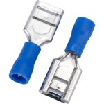 Плоская изолированная клемма REXANT, гнездо 9 мм, 1.5-2.5 кв.мм, 100 шт 08-0434 (артикул 16252293) – фото 1