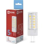 Светодиодная лампа IN HOME LED-JC 5Вт 12В G4 6500К 480Лм 4690612036106 (артикул 27079748) – фото 1