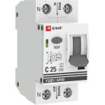 Устройство защиты от дугового пробоя EKF PROxima 1P+N, 25А, 6 кА, УЗДП afdd-2-25C-pro (артикул 16487004) – фото 1