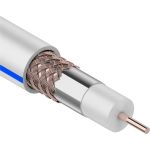 Коаксиальный кабель REXANT DG 113, Cu/Al/Cu, 75%, 75 Ом, бухта 100 м, белый 01-2471 (артикул 16130844) – фото 1