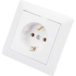 Розетка Bylectrica 1-местная СУ с заз.конт., серия СТИЛЬ, белый, РС16-306 (артикул 17382978) – фото 1