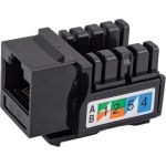 Вставка Keystone Cabeus Jack RJ-45, категория 5e, заделка тип 110, черная KJ-RJ45-Cat.5e-90-BK (артикул 26008499) – фото 1