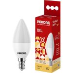 Светодиодная лампа РЕКОРД LED B37-U 8W Е14 3000К 25038 (артикул 24610347) – фото 1