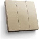 Беспроводной трехклавишный выключатель FERON TM83, 230V, 500W, золото 41727 (артикул 20421976) – фото 1