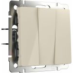 Трехклавишный выключатель WERKEL W1130003/ (слоновая кость) a051488 (артикул 22951977) – фото 1