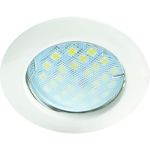 Встраиваемый светильник Ecola MR16 DL100 GU5.3 литой белый 24x75 FW1601EFF (артикул 17135563) – фото 1