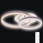 Потолочная светодиодная диммируемая люстра RITTER ECLIPSE с ДУ 3 режима 56Вт 14 м2 белый 52082 9 (артикул 25967621) – фото 1